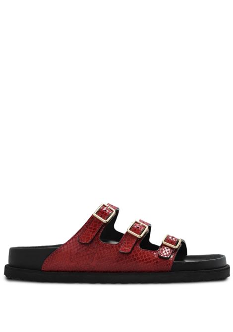 Red florida snake-effect slides birkenstock 1774 lunar new year collection - women BIRKENSTOCK 1774 | 1030011RD